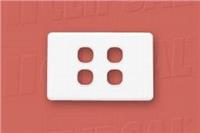 Clipsal 4 Aperture face Plate Vertical Horizontal White - 32043